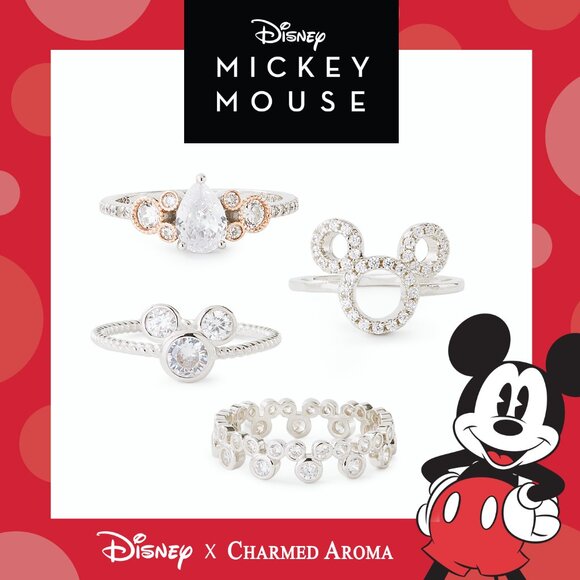 Official Disney Mickey Mouse gloves ring, 925 Sterling Silver Charmed Aroma - Picture 6 of 7